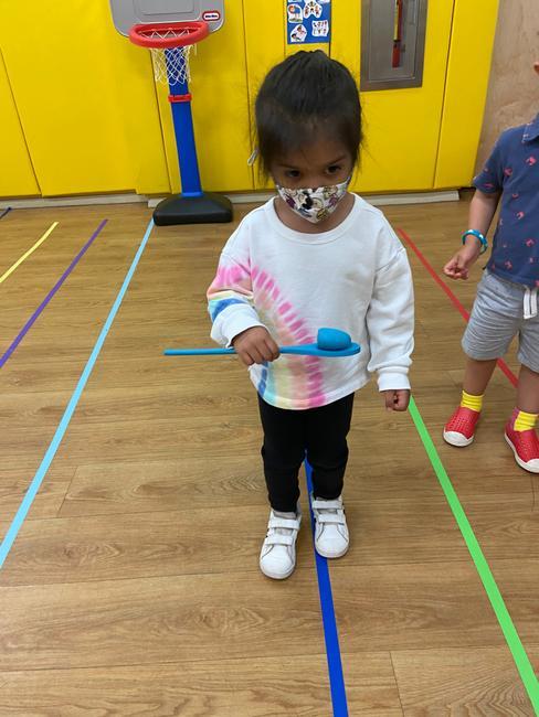 Summer Camp at The International Preschools: Olympics 2021 1 Egg-on-a-spoon individual event at the 86th Street Olympics!