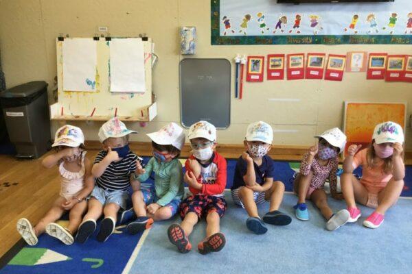 The Goldfish group at 76th Street designed their own hats on "Crazy Hat Day."