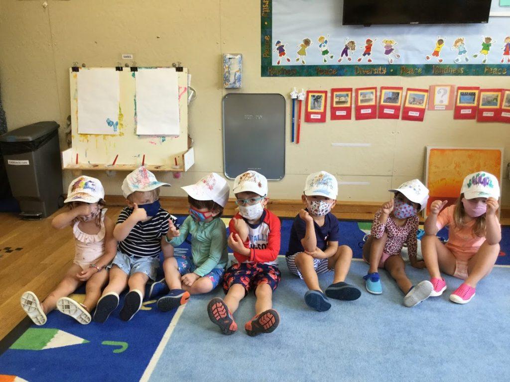 The Goldfish group at 76th Street designed their own hats on "Crazy Hat Day."