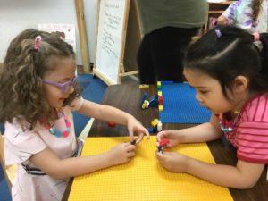 Pre-K children during their first days of school at IPS