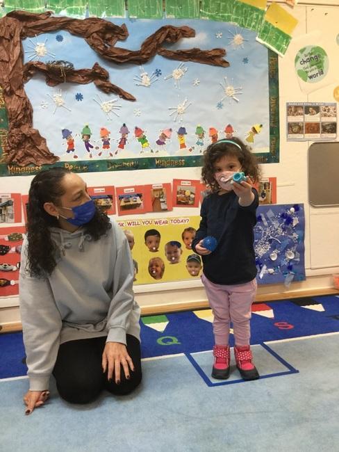 What's Happening At IPS: Chicks, Literacy, and More! 3 Blue Week "Show and Share" in the 76th Street Red Room. Children were asked to bring in an object of their choosing in the color of the week to "show" and "share" with the class.