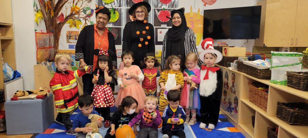 The Halloween festivities continued on the 31st of October!  The children (and teachers!) came to school dressed in their Halloween best.  The Red 2 class posed with their teachers to display their costumes!