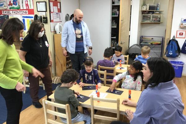 A family celebrates Greek Orthodox Easter in our Jr. K classroom.