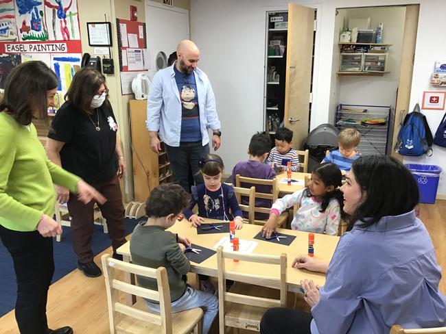 A family celebrates Greek Orthodox Easter in our Jr. K classroom.