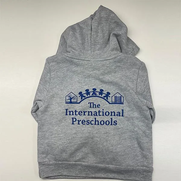 IPS Heather Grey Hooded Sweatshirt Back
