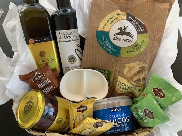 Mediterranean food basket