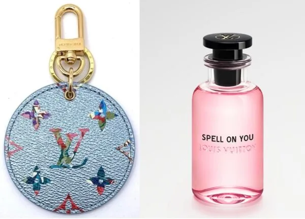 Louis Vuitton keychain and fragrance